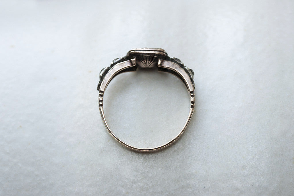 Georgian Garnet and White Paste Ring