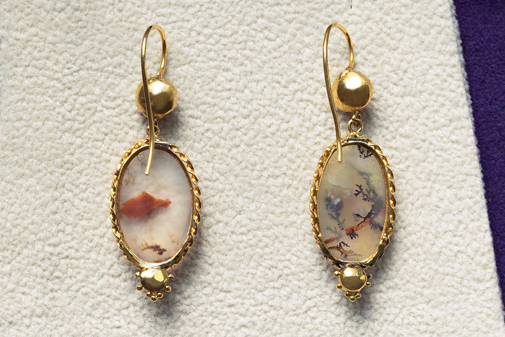 Late Georgian Agate and Garnet Earrings