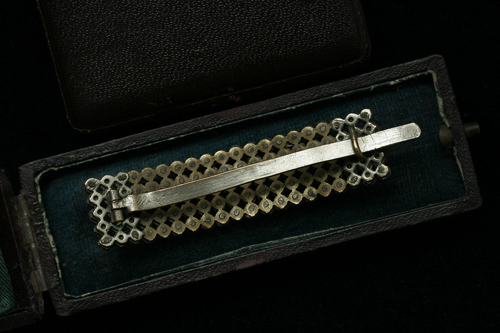 Victorian Cut Steel Hair Barrette