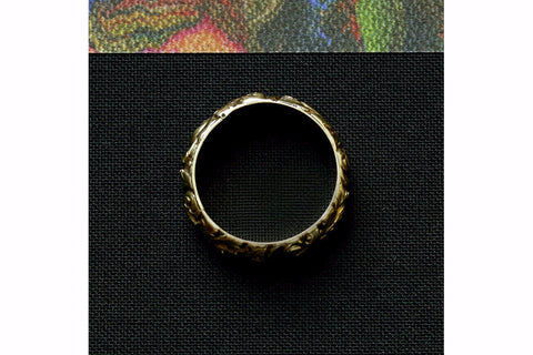 Georgian Chased Gold Band with Hidden Locket