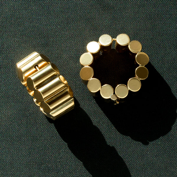 1940s Gold Hoop Earrings