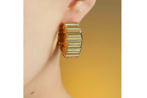 1940s Gold Hoop Earrings