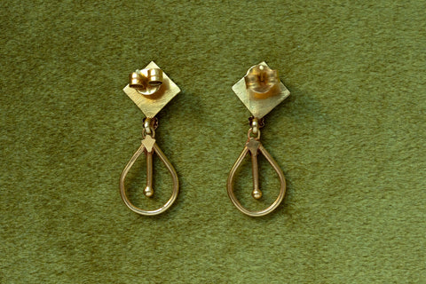 Vintage Indian 22k Gold Drop Earrings 