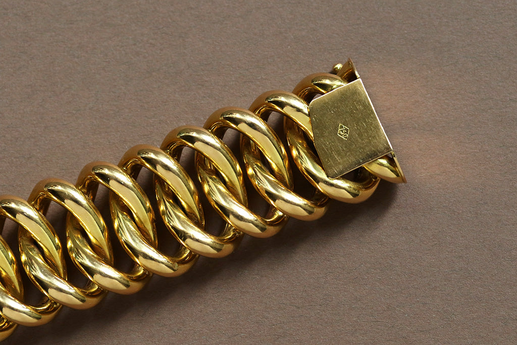 18ct 18k Yellow Gold Italian Weave Woven Link Bracelet 4.6 Grams 20cm.  Brand New | eBay