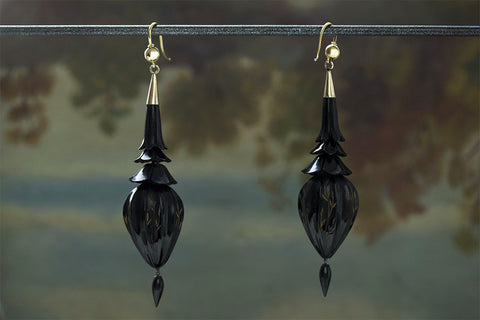 Victorian Whitby Jet Earrings
