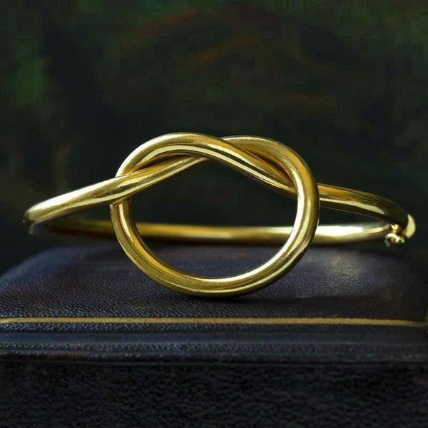 Victorian Love Knot Gold Bangle