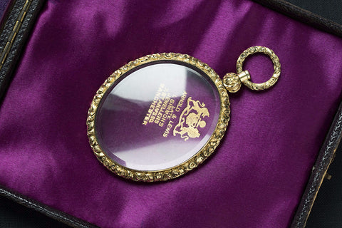 Large Georgian Engraved Locket and Chain