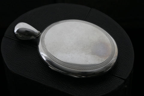Victorian Sterling Silver Oversized Locket