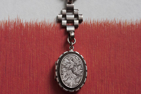 Victorian Silver Collar and Locket