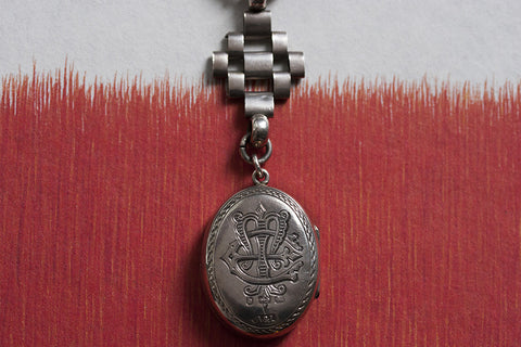 Victorian Silver Collar and Locket