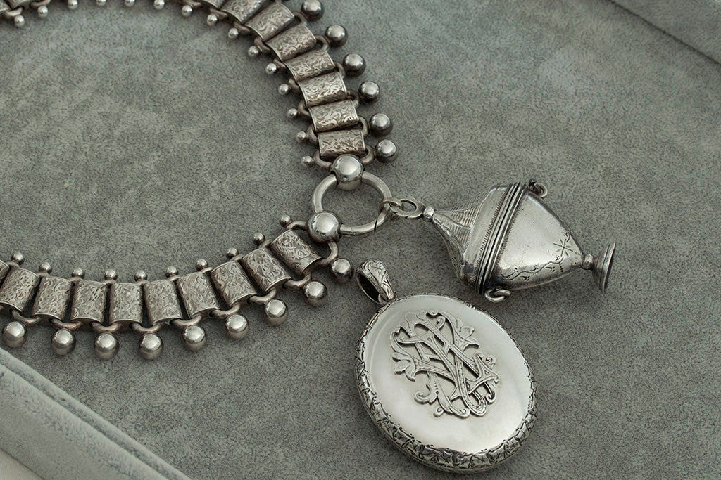 Antique Silver Locket Pendant