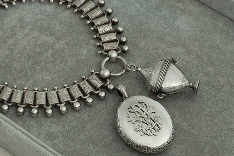 Mid-Victorian Sterling Silver Oversized Locket