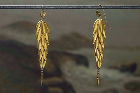 Victorian Pinchbeck Drop Earrings