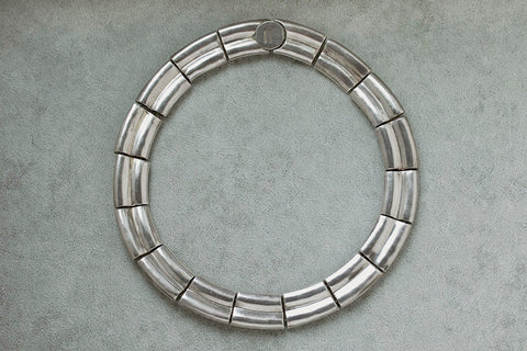 Vintage Mexican Sterling Silver Collar Necklace