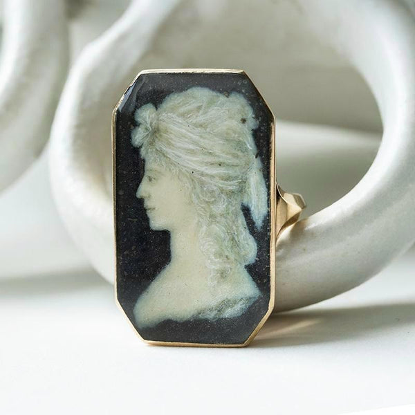 18th Century Miniature Portrait Ring