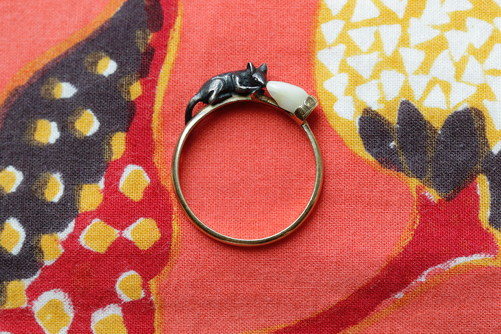 Victorian Mouse and Cheese Ring