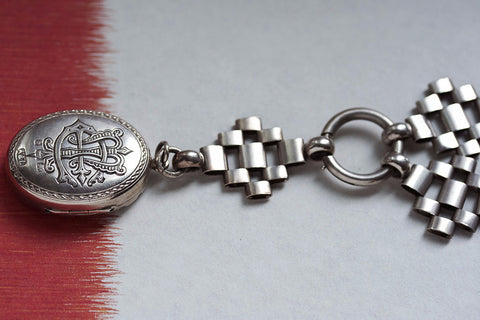 Victorian Silver Collar and Locket