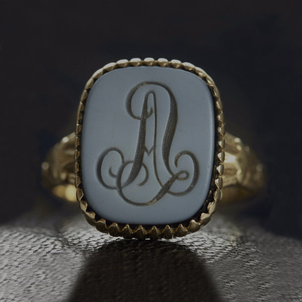 Victorian Intaglio ‘A’ Ring