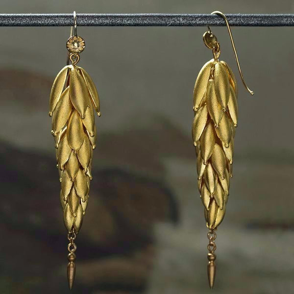 Victorian Pinchbeck Drop Earrings