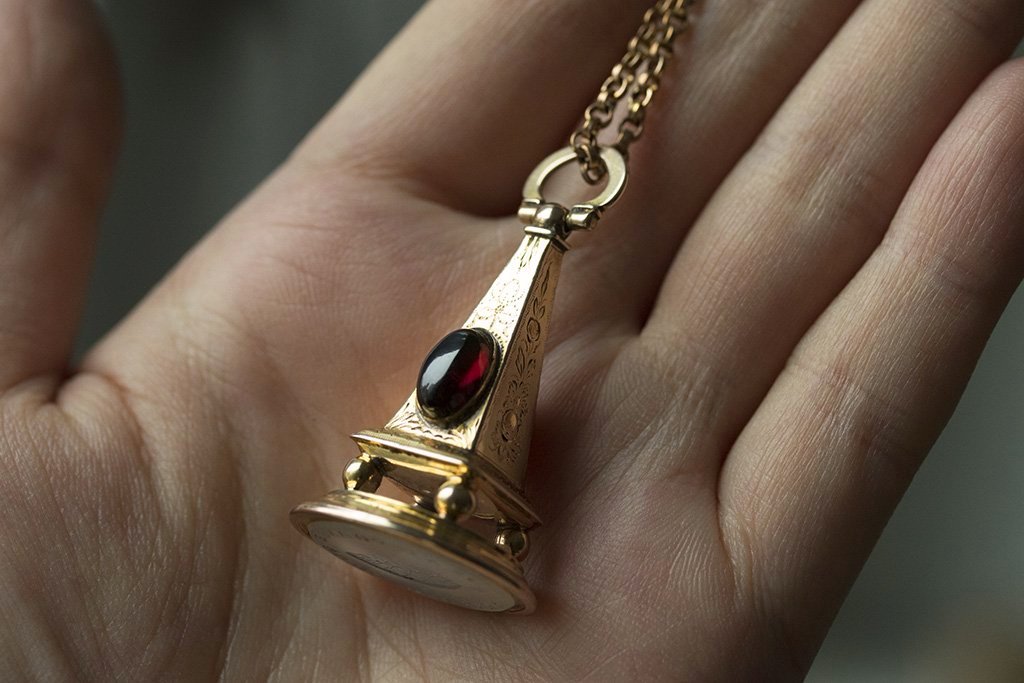 Victorian Obelisk Gold Seal Fob
