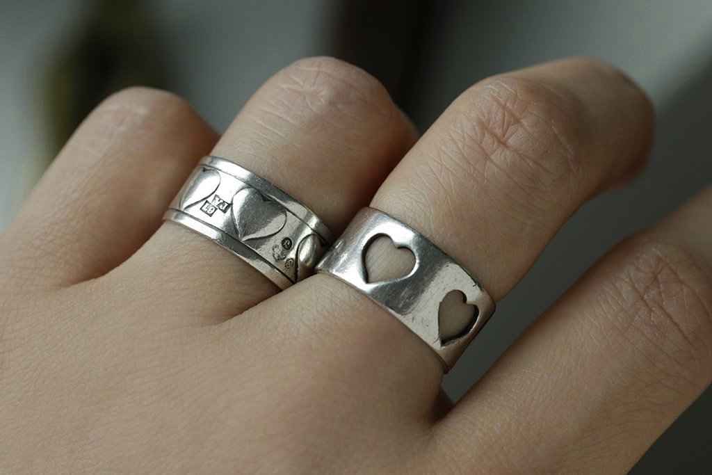 Sterling silver rings store vintage