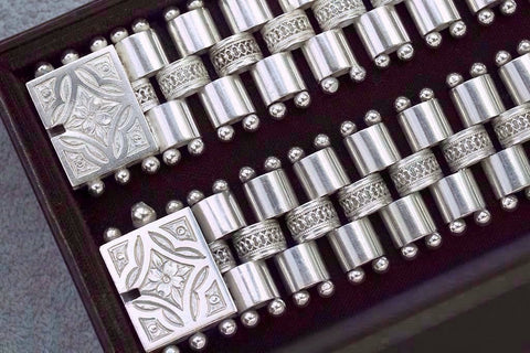 Pair of Victorian Sterling Silver Bracelets/Necklace