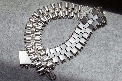 Pair of Victorian Sterling Silver Bracelets/Necklace