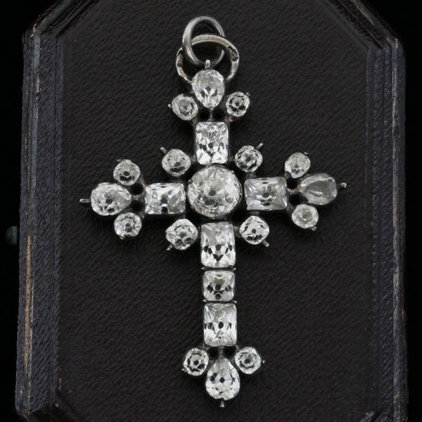 Georgian Paste Cross Pendant