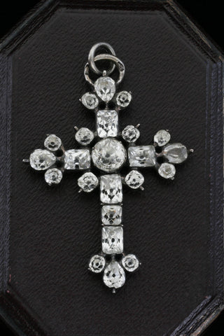 Georgian Paste Cross Pendant