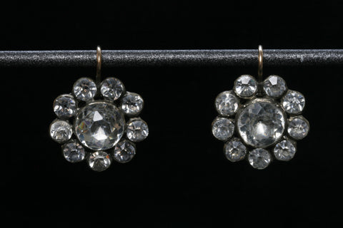 Georgian Paste Flower Earrings