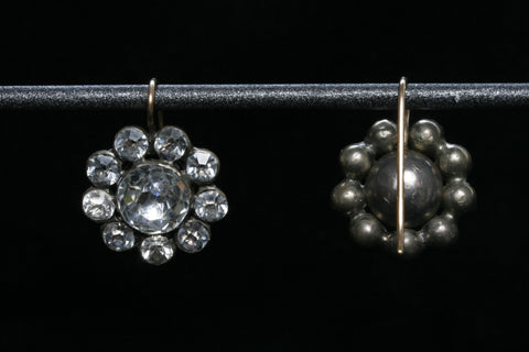 Georgian Paste Flower Earrings