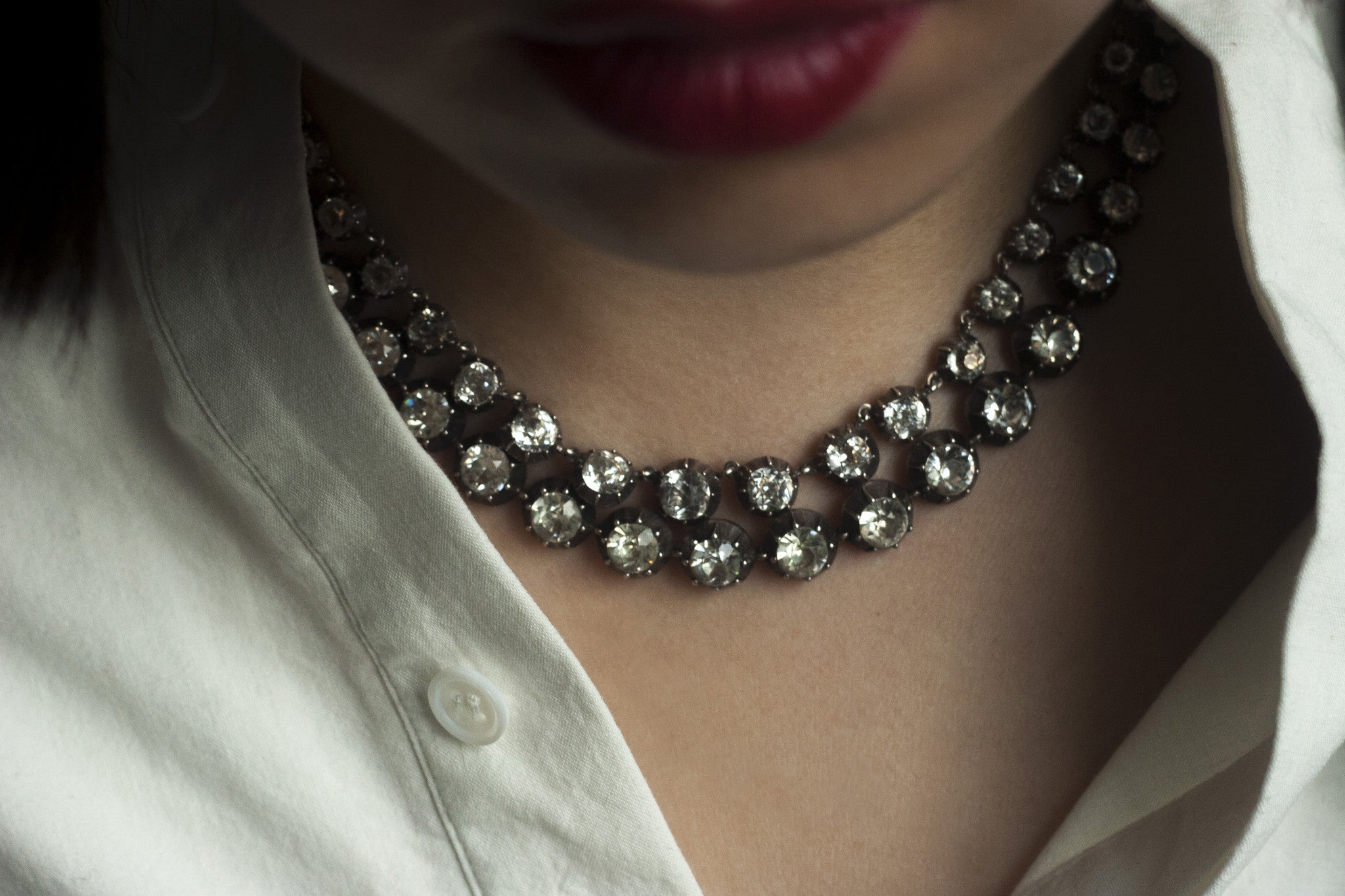 Georgian top riviere necklace