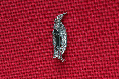 Diamond Penguin Brooch