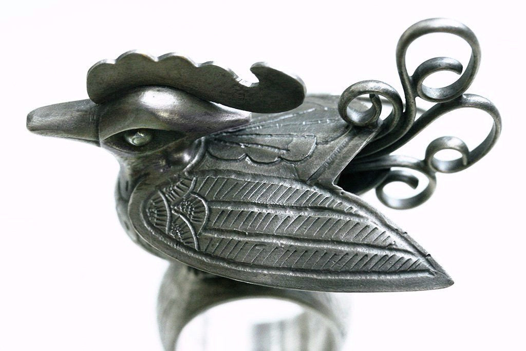 Silver Phoenix Bird Ring