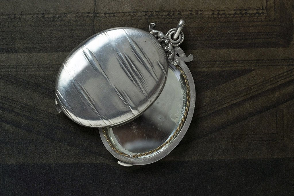 French Art Nouveau Pierrot & Moon Locket