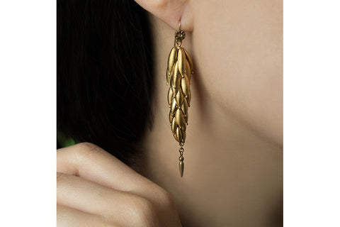 Victorian Pinchbeck Drop Earrings
