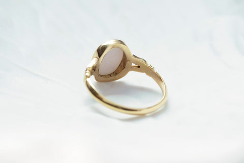 Late Victorian Putto Cherub Cameo Ring