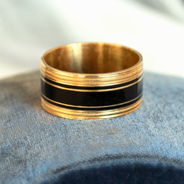 Black Enamel Georgian Mourning Band