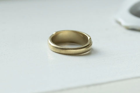 Platinum and Gold Band with Floral Details