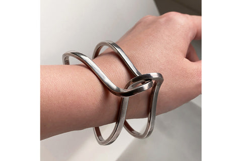 Sterling Silver Puzzle Bracelet