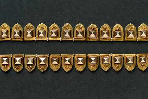 Victorian Pyramid Gold Collar Necklace