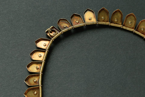 Victorian Pyramid Gold Collar Necklace