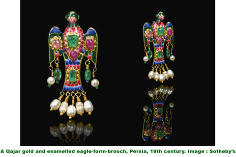 19th Century Enamel Gold Bird Pendant Sotheby's Reference