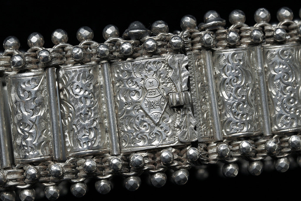 LAELIUS Antiques – Victorian Sterling Silver Wide Link Bracelet