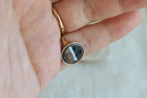 Ancient Roman Agate Intaglio Ring