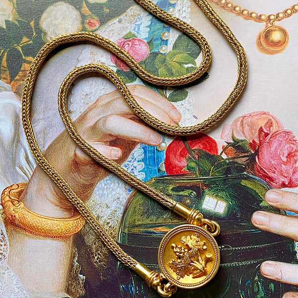 Victorian 18k Gold Rope Chain