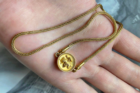 Victorian 18k Gold Rope Chain