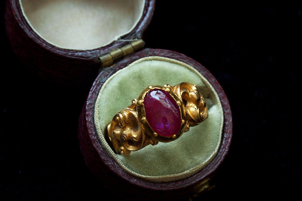 Early Victorian Ruby Cabochon Ring