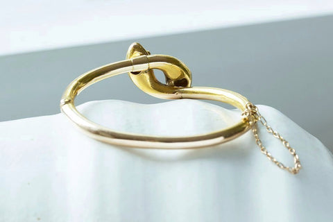 Victorian Ruby Diamond Snake Bangle