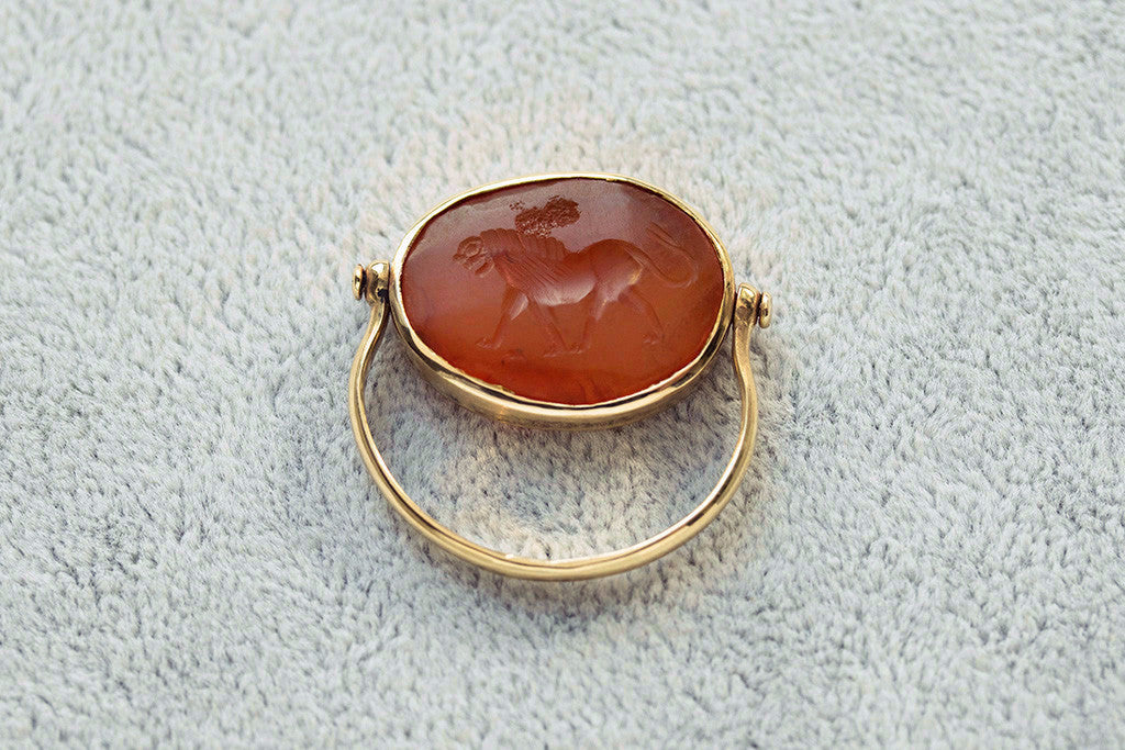 Ancient Sasanian Intaglio Swivel Ring